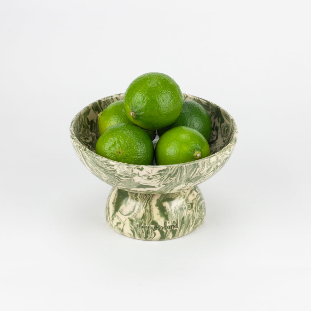 Green & White Galaxy Small Shorty Chalice Bowl