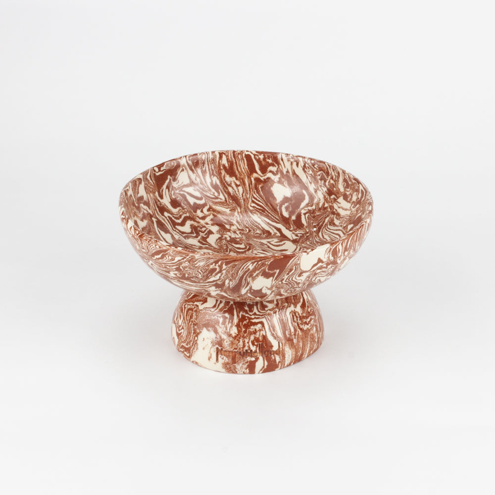 Terracotta & White Galaxy Small Shorty Chalice Bowl