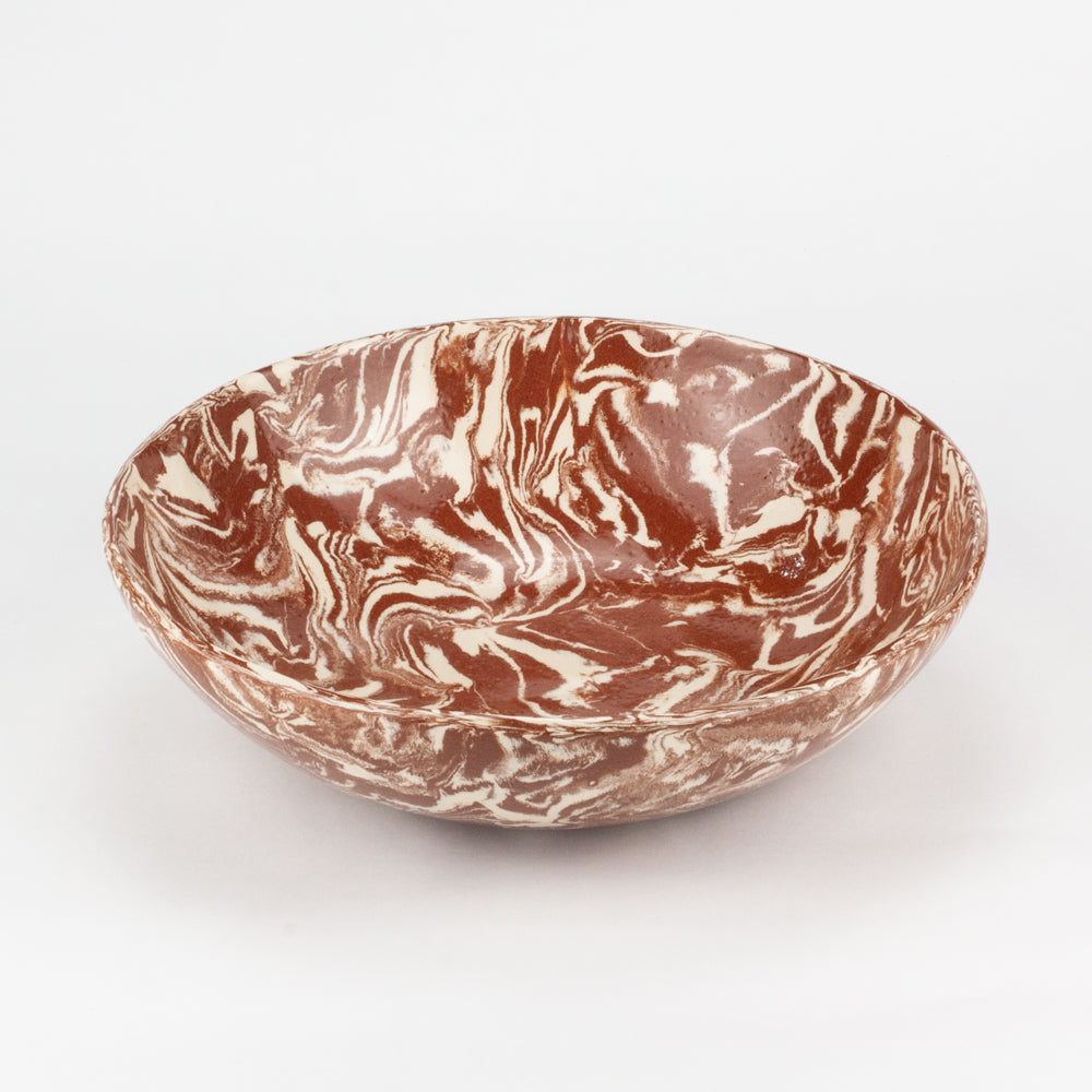 Terracotta & White Galaxy Salad Bowl