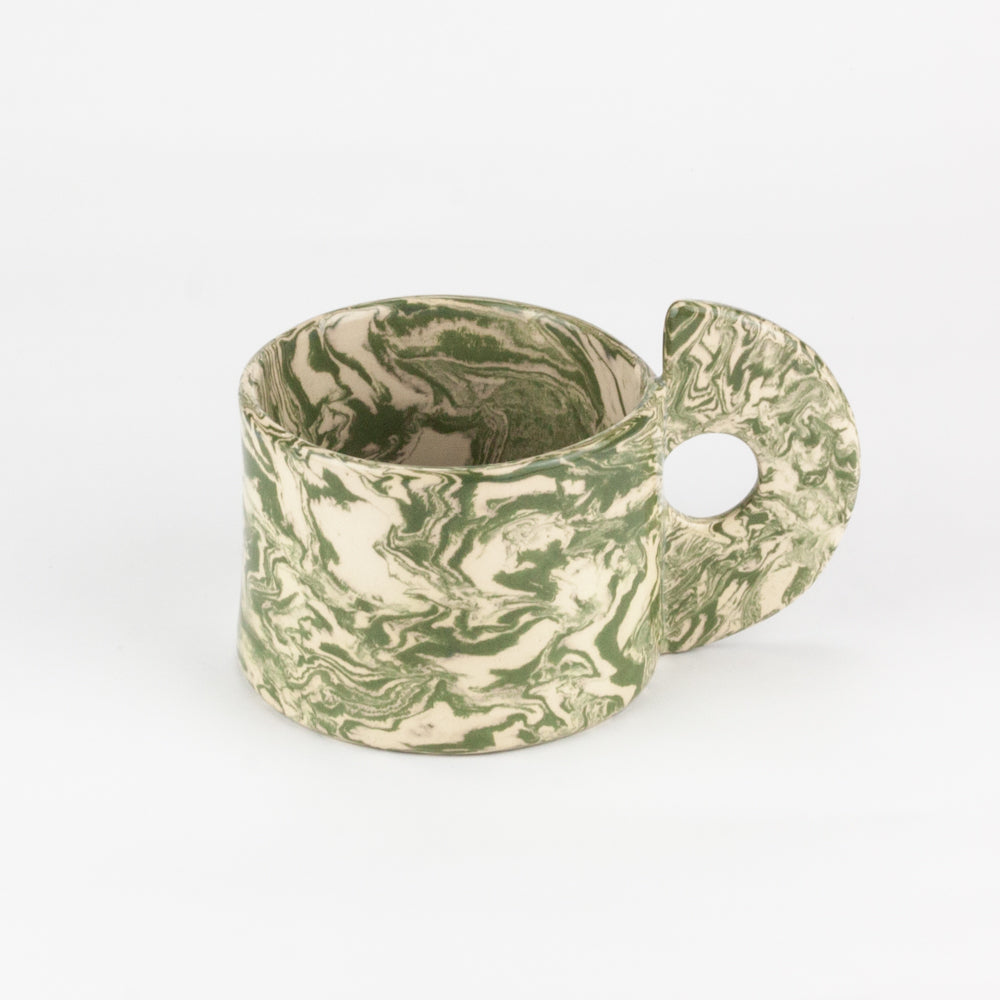 Green & White Galaxy Mug