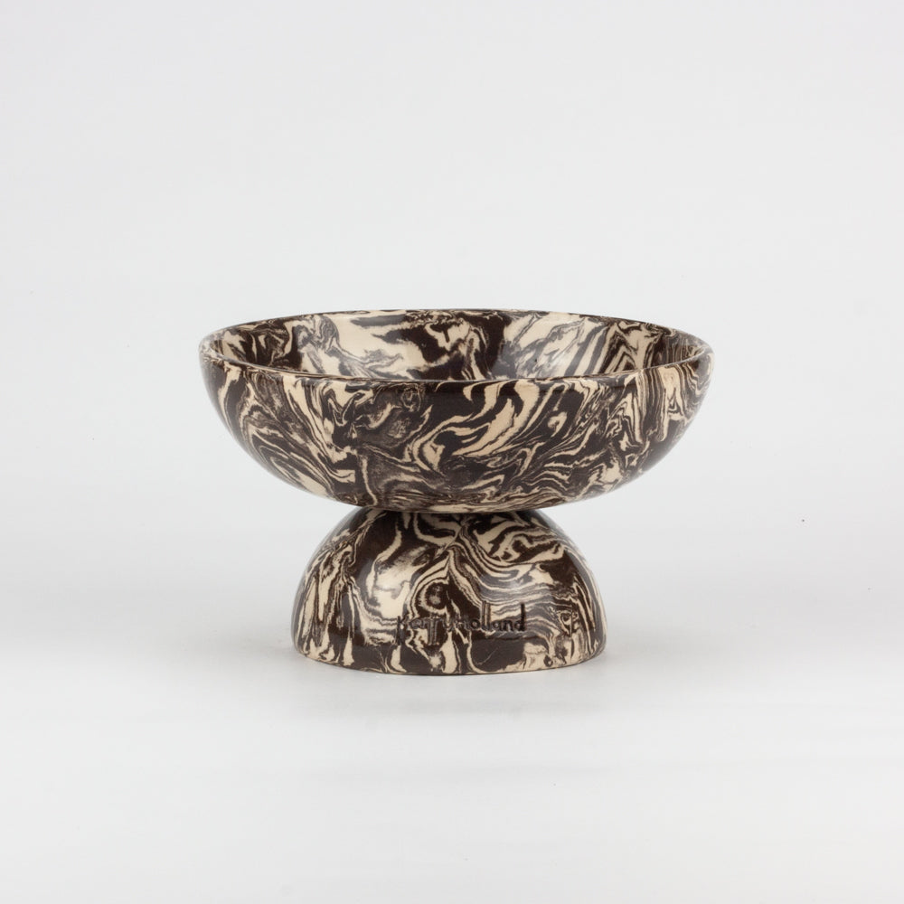 Brown & White Galaxy Small Shorty Chalice Bowl