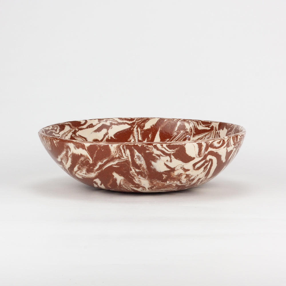 Terracotta & White Galaxy Pasta Bowl