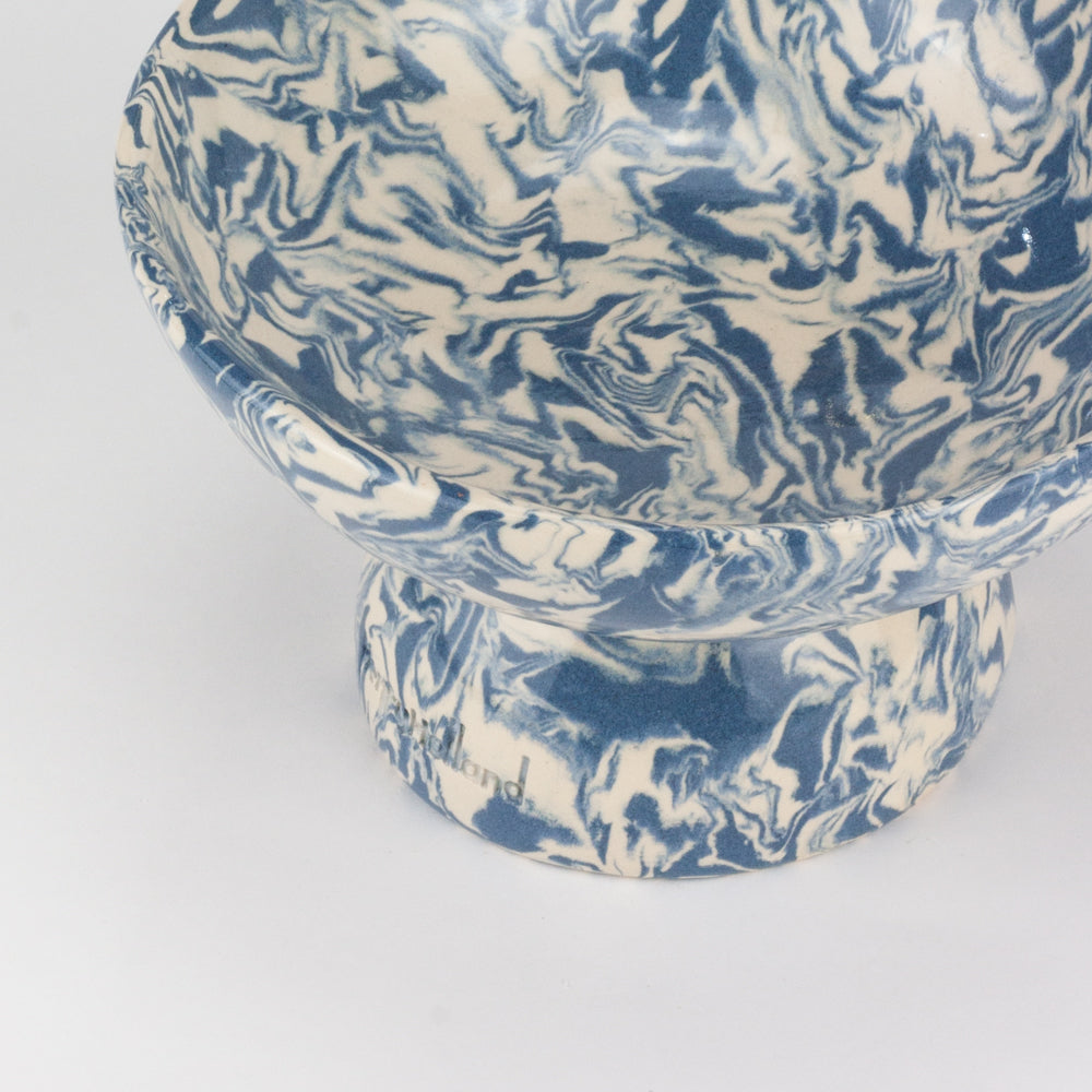 Blue & White Galaxy Small Shorty Chalice Bowl