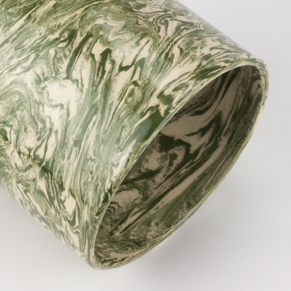 Green & White Galaxy Planter