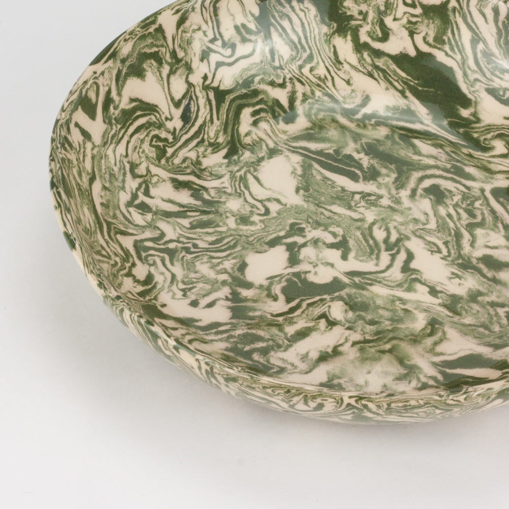 Green & White Galaxy Salad Bowl