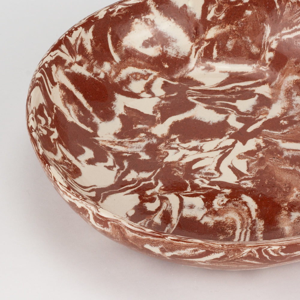 Terracotta & White Galaxy Pasta Bowl