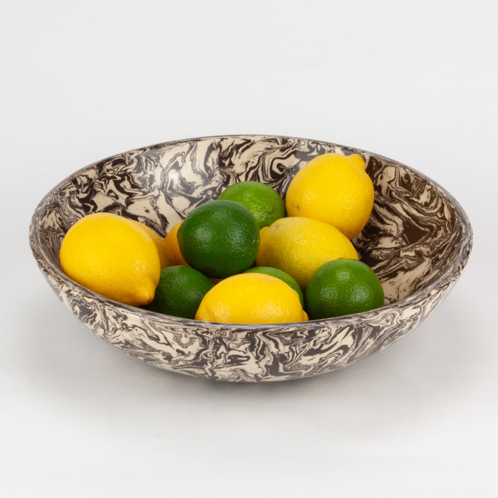 Brown & White Galaxy Fruit Bowl