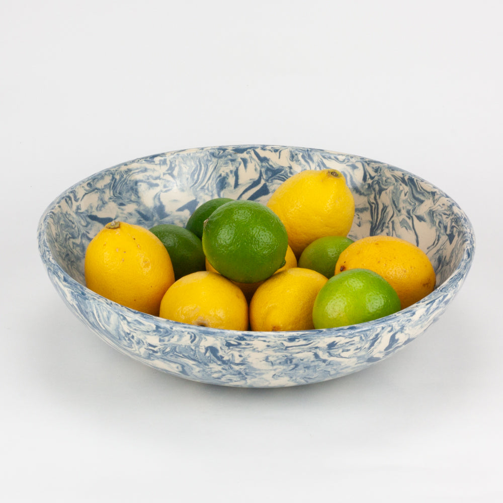 Blue & White Galaxy Fruit Bowl