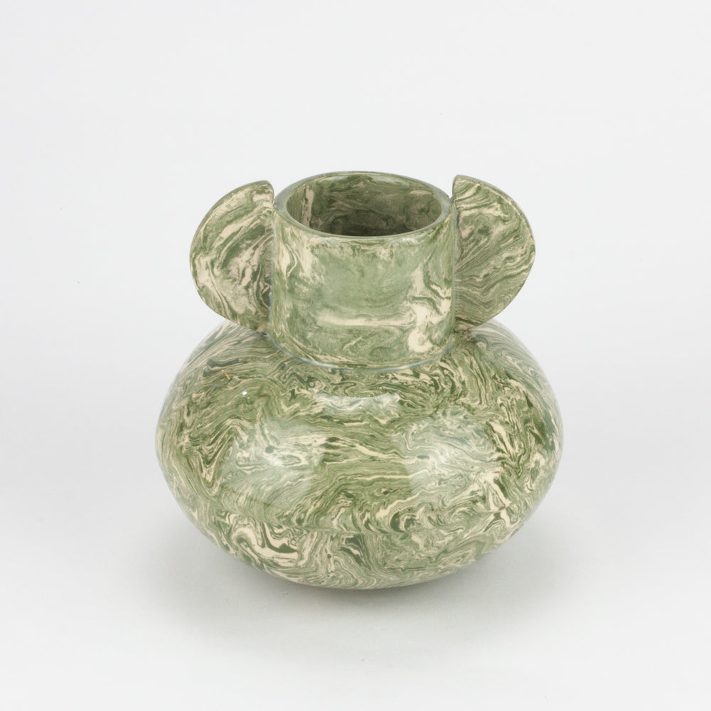 Green & White Galaxy Mini Tudor Vase