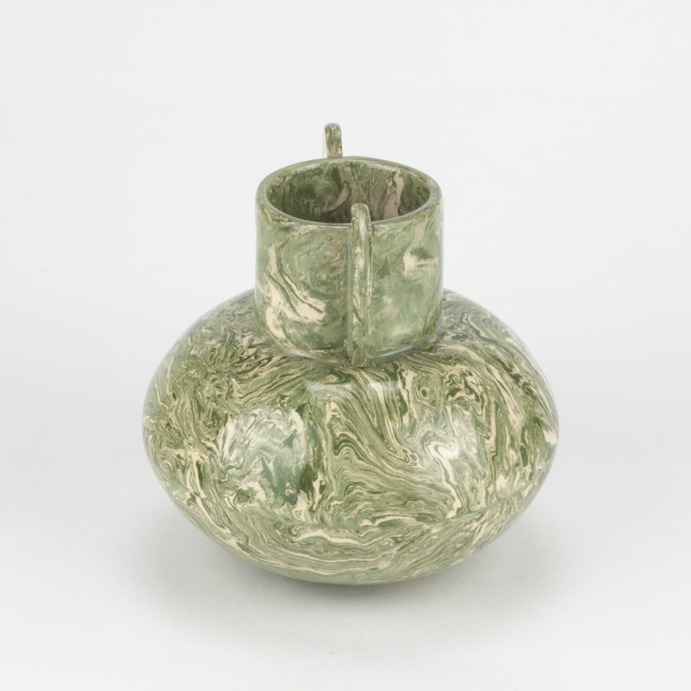 Green & White Galaxy Mini Tudor Vase