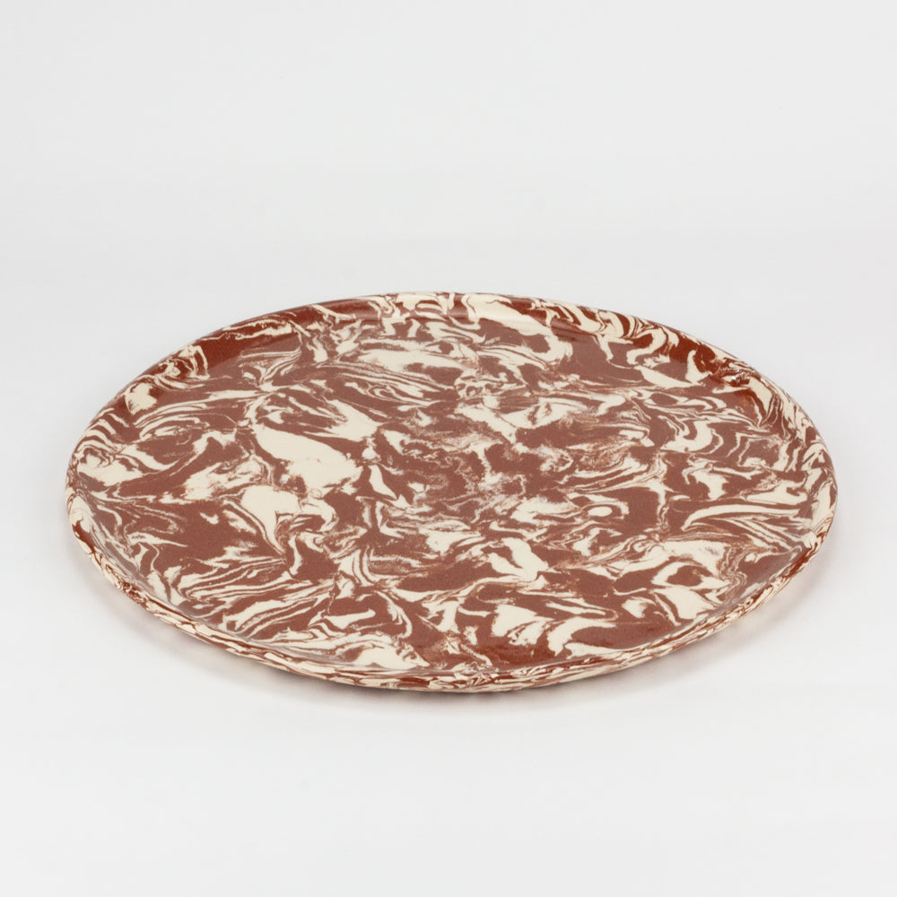 Terracotta & White Galaxy Dinner Plate