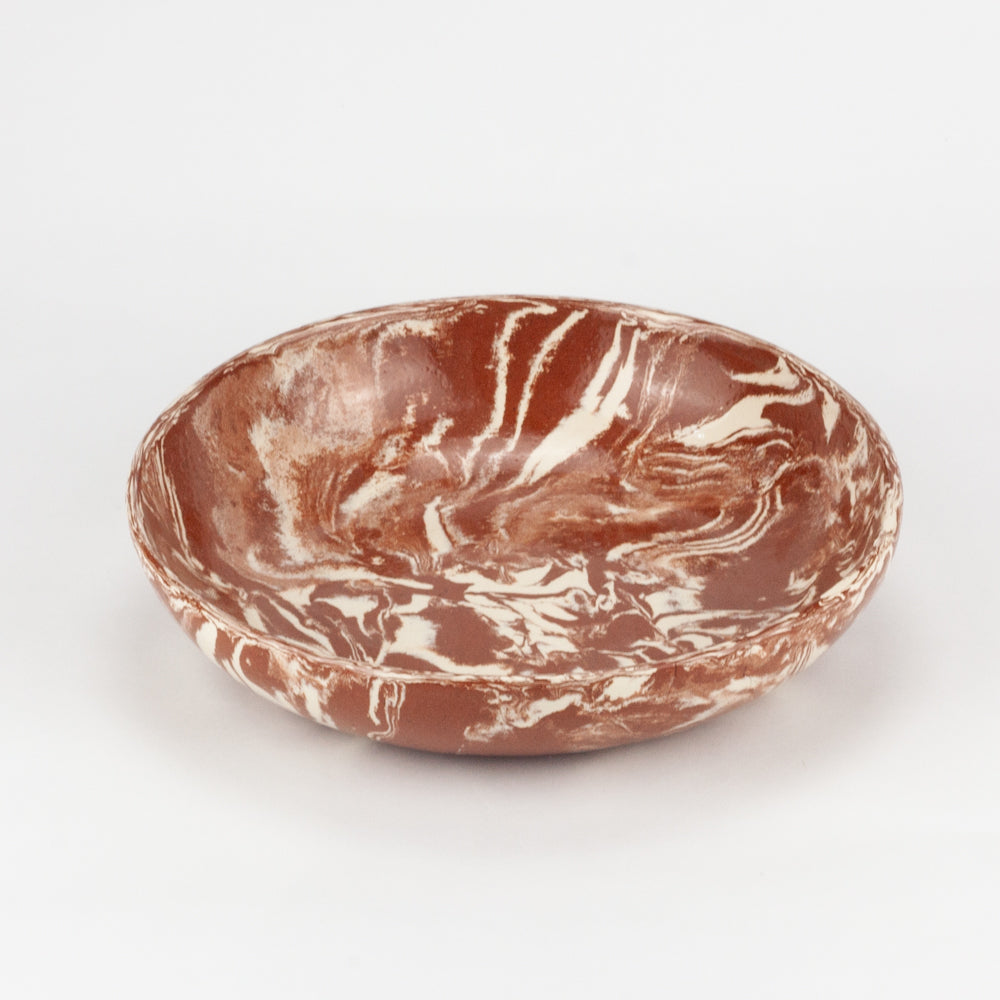 Terracotta & White Galaxy Pasta Bowl