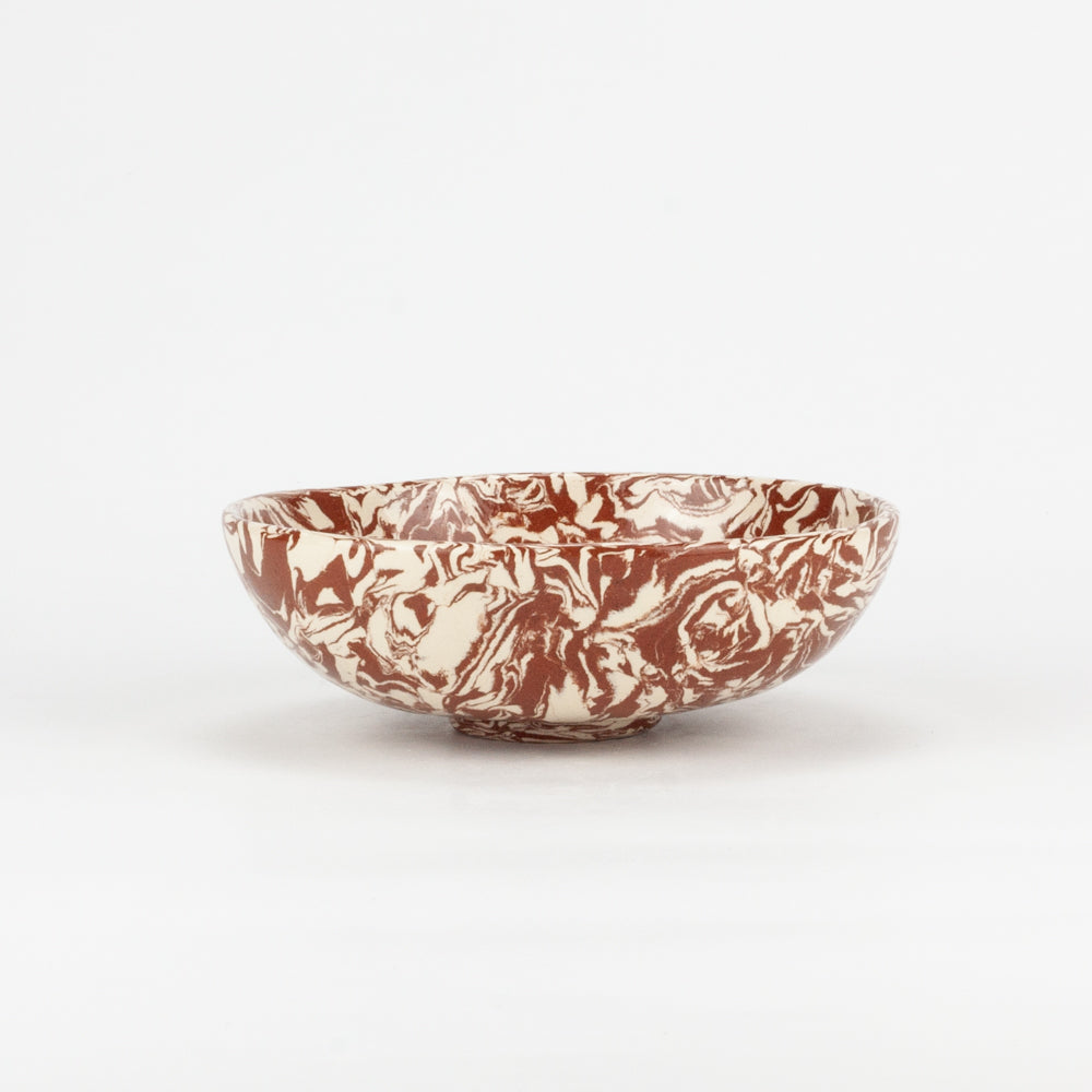 Set of 2 Terracotta & White Galaxy Small Bowl