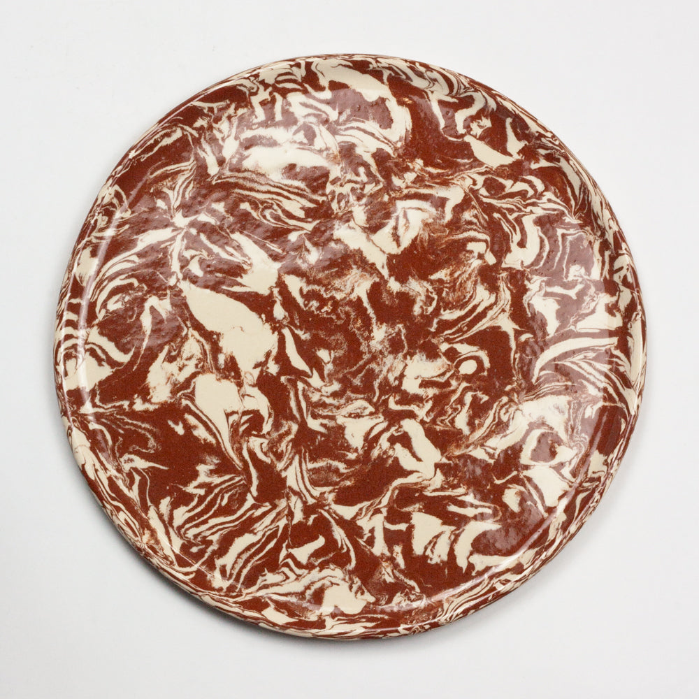 Terracotta & White Galaxy Dinner Plate