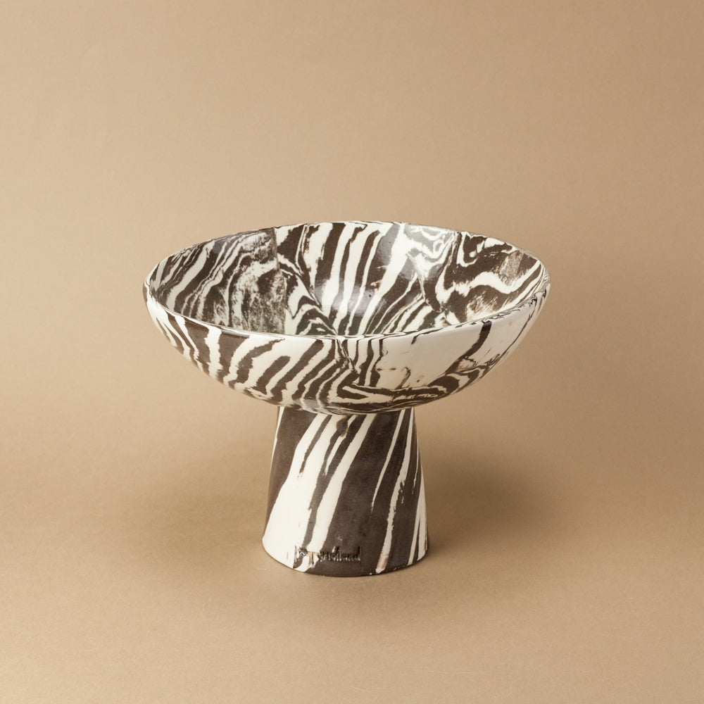 Brown & White Medium Chalice Bowl