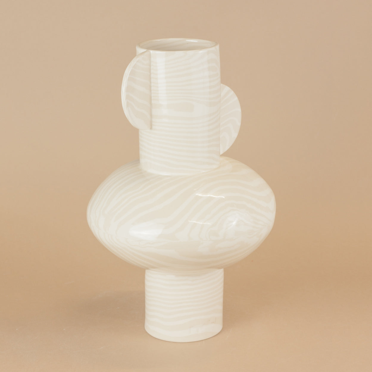 Oatmeal & White Profumo Vase