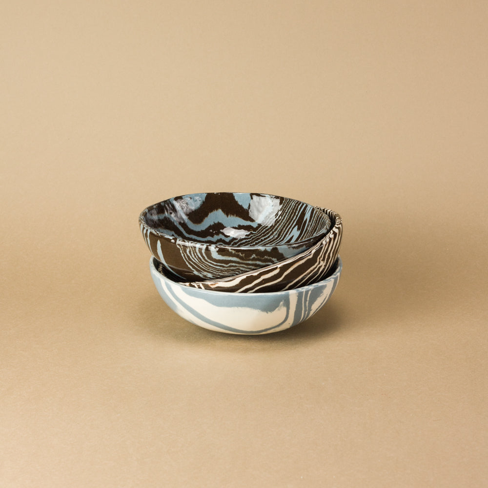 Brown & White Small Bowl