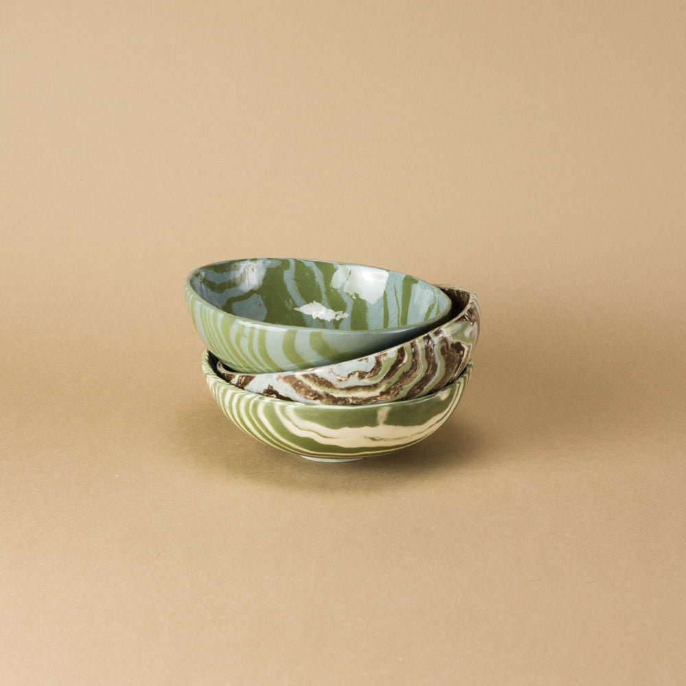 Green & White Small Bowl