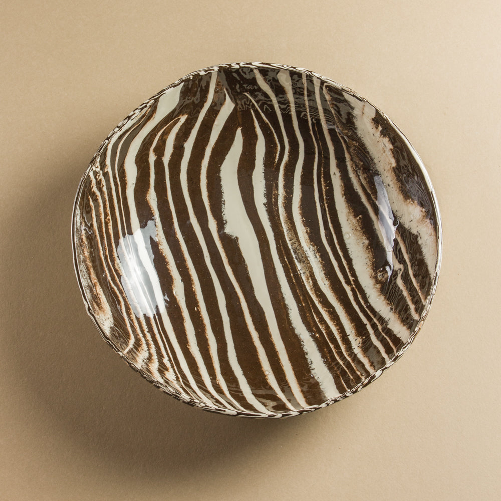 Brown & White Fruit Bowl