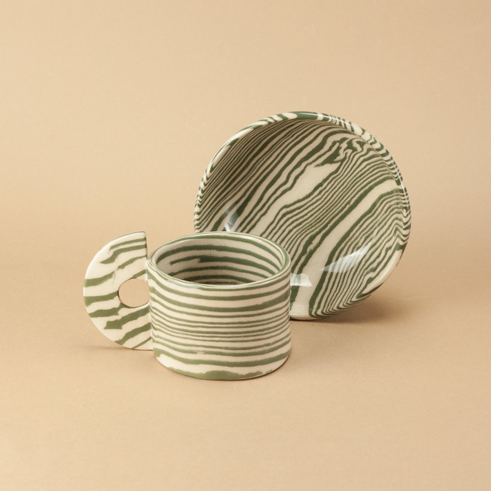 Green & White Small Bowl