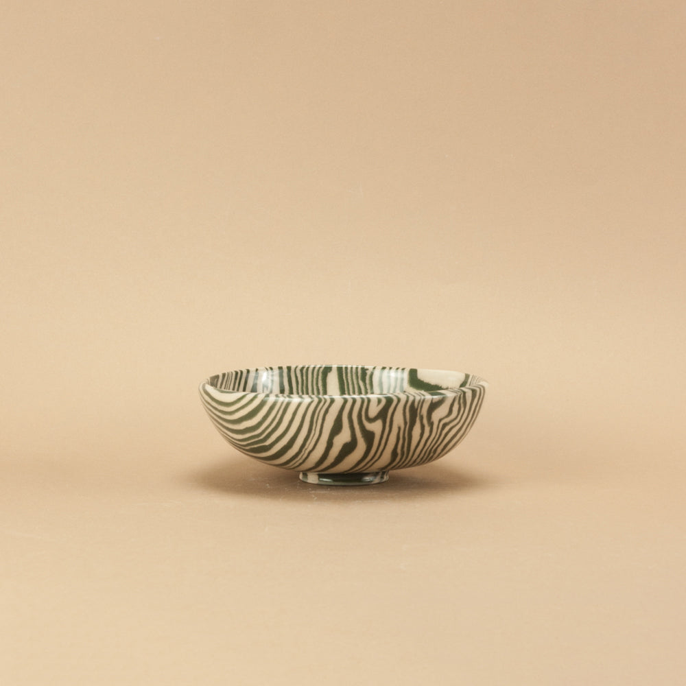 Green & White Small Bowl