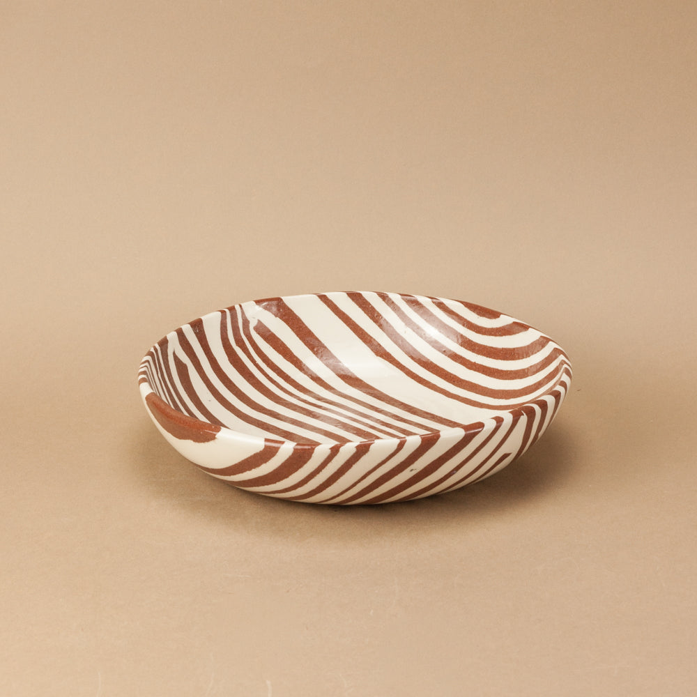 Terracotta & White Pasta Bowl