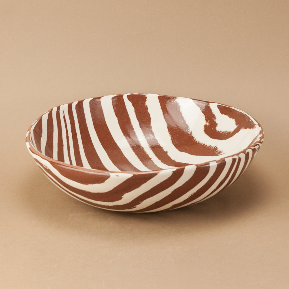 Terracotta & White Marble Fruit Bowl
