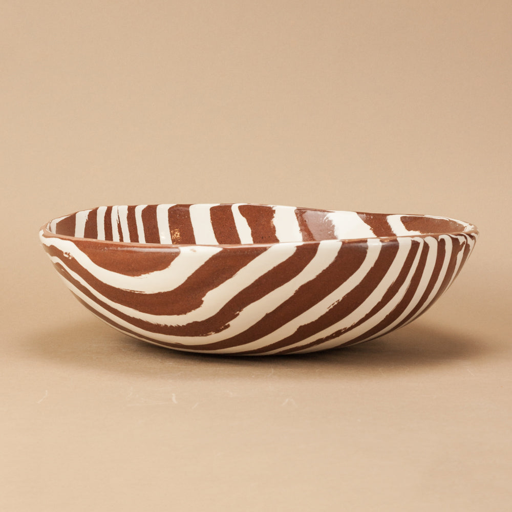 Terracotta & White Fruit Bowl